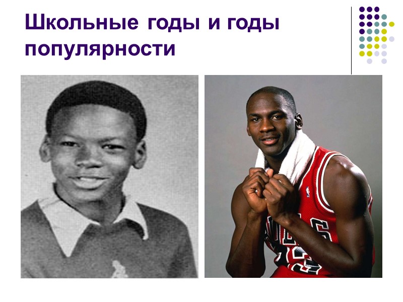 Школьные годы и годы популярности